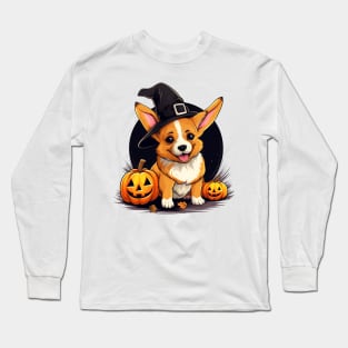 Halloween Pembroke Welsh Corgi Dog #3 Long Sleeve T-Shirt